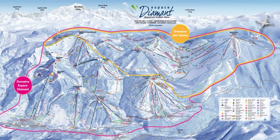 Map of the Saisies ski slopes Our Playground