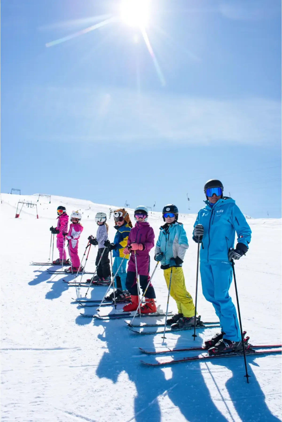 Cours collectif de ski alpin pour enfant à l'ESi